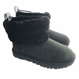 UGG classic mini fluff quilted boot